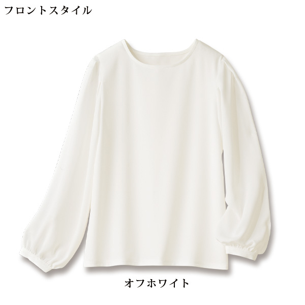 異素材使いベーシックTブラウス