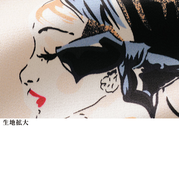 シネマ柄ティアードワンピース