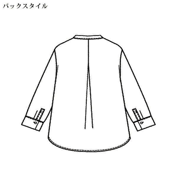 配色プリントブラウス
