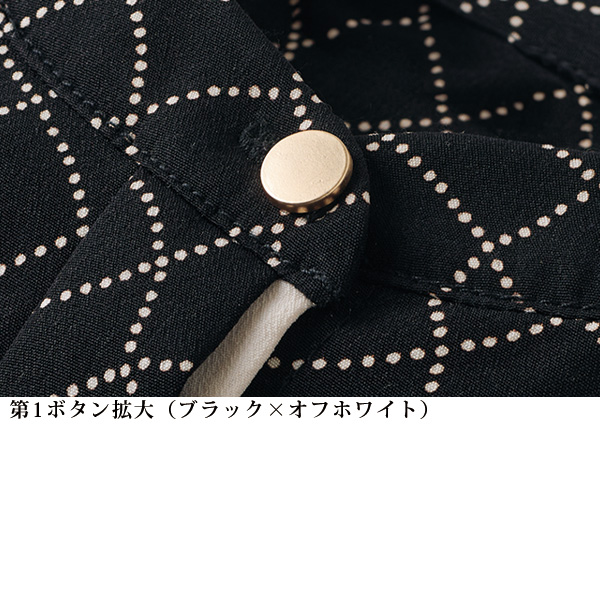 配色プリントブラウス
