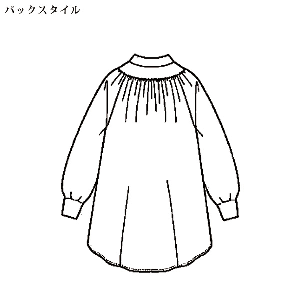 ドット柄切替えリラックスブラウス