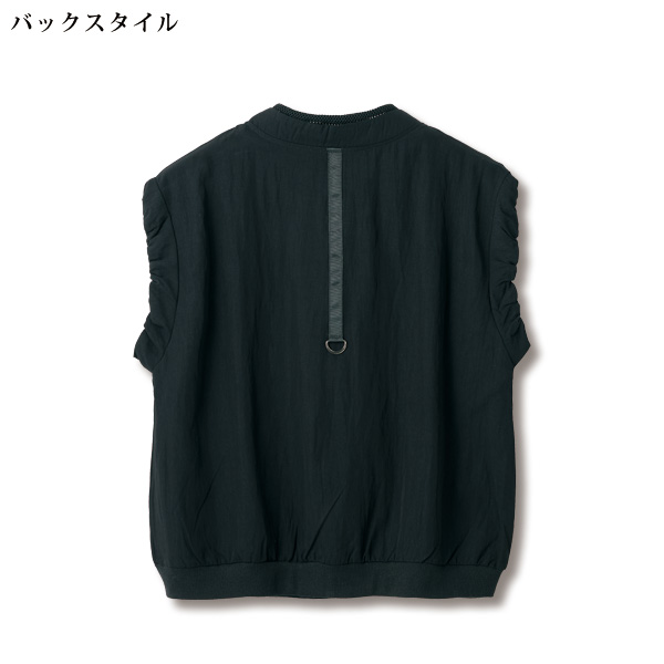 メッシュ使いジップアップベスト