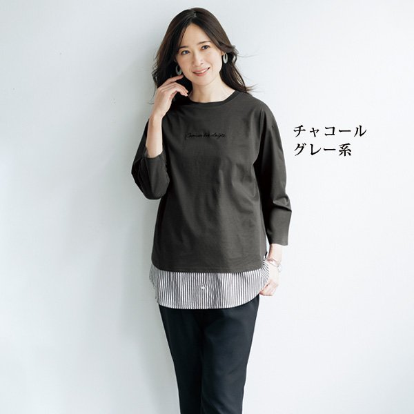 英字刺しゅう入りＴシャツ