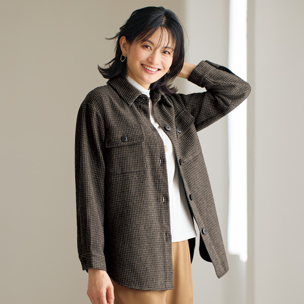 チェック柄シャツジャケット