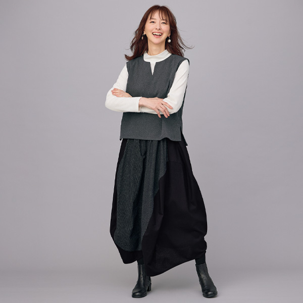 キーネックデザインベスト