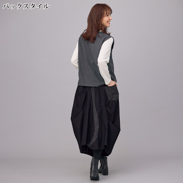 キーネックデザインベスト