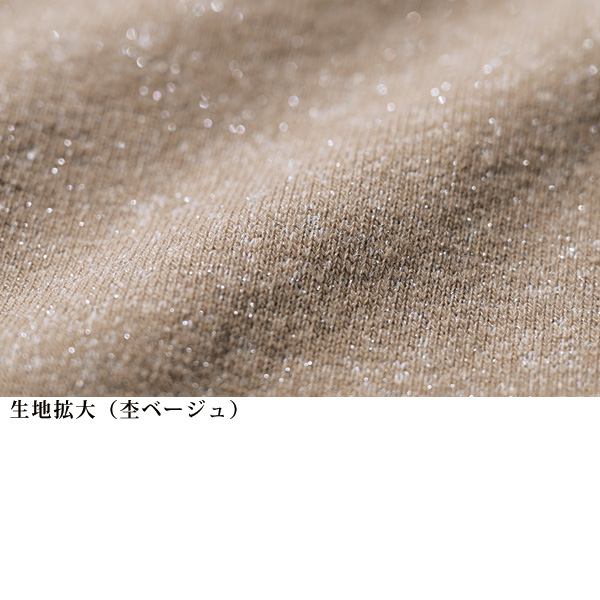 ラメ裏毛肩ボタン プルオーバー