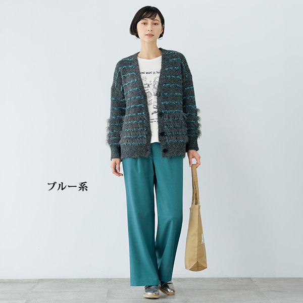 「お家で洗える」セミワイドパンツ 大きいサイズ M L LL 3L