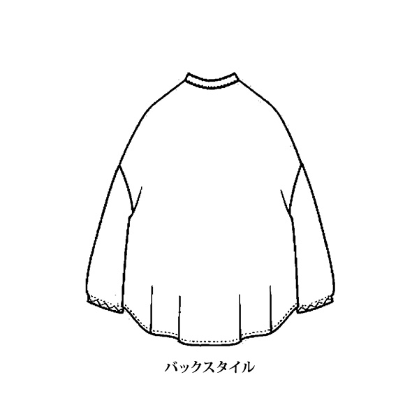 キーネックゆったりブラウス