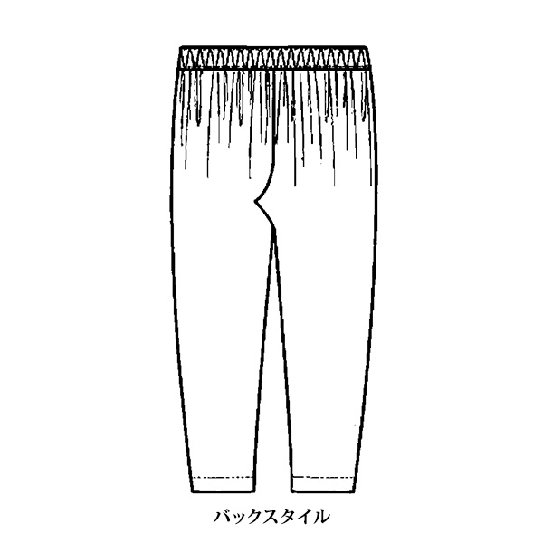 細かい千鳥柄のテーパードパンツ