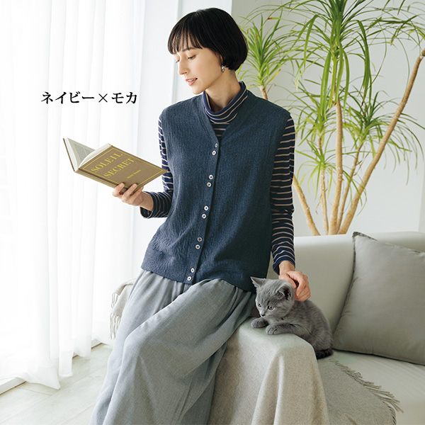 コットン100％タートルネックプルオーバー