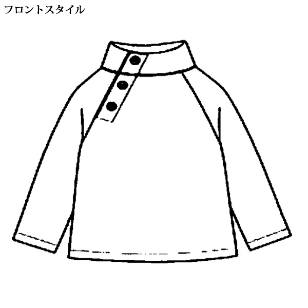 パッチワーク風プリントブラウス