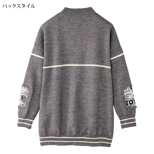 英字柄ゆったりセーター | 京都通販ミセスのファッション館・本店