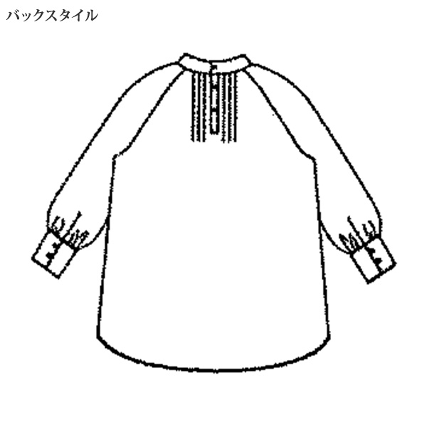 ちび衿ピンタックシャツプルオーバー