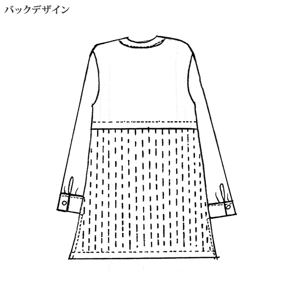 多ボタン使いロングブラウスジャケット