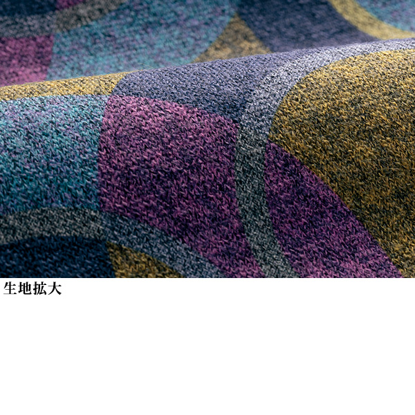 杢調起毛カットソープリント衿付ジャケット