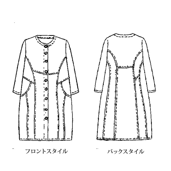 ツィード切替えジャケットワンピース