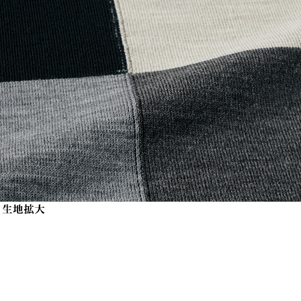 ブロック配色ニットチュニック