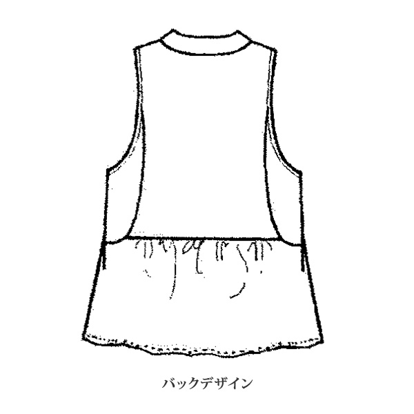 綿レースデザインベスト