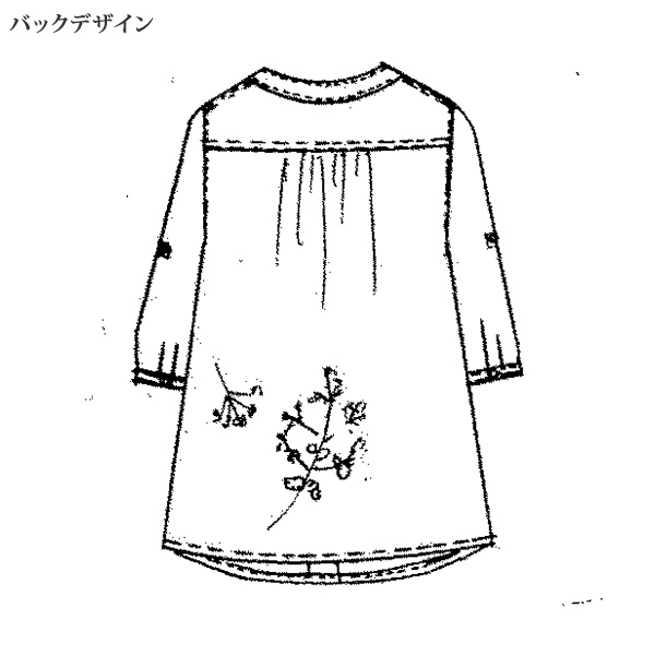 コットン刺しゅう使いブラウス