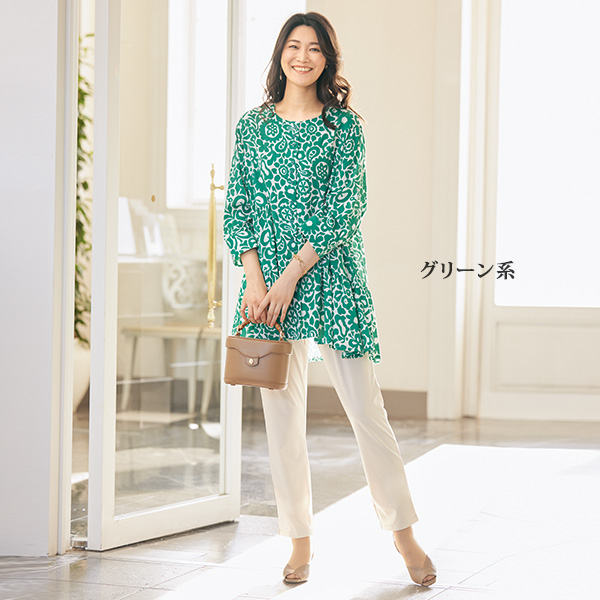 新品】花柄 総柄 サマージャケット ボタニカル シルク混 絹混 ピンク
