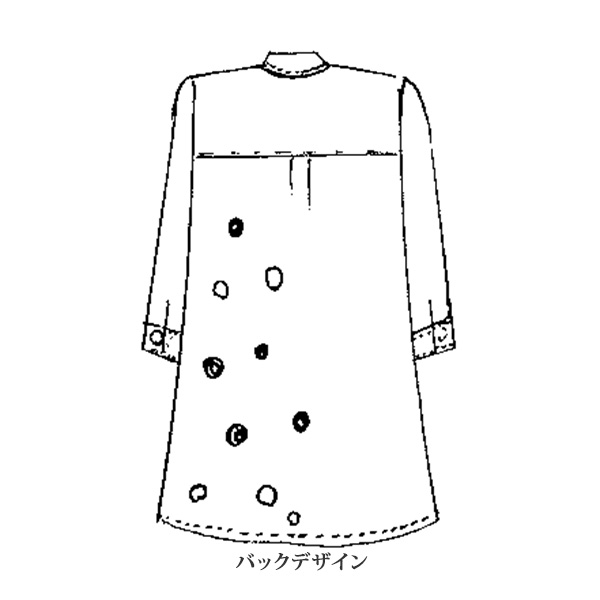 水玉刺しゅうギンガムチェックシャツブラウス