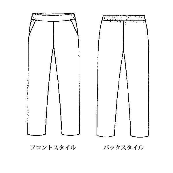 ボタニカル柄ジャカードストレッチパンツ