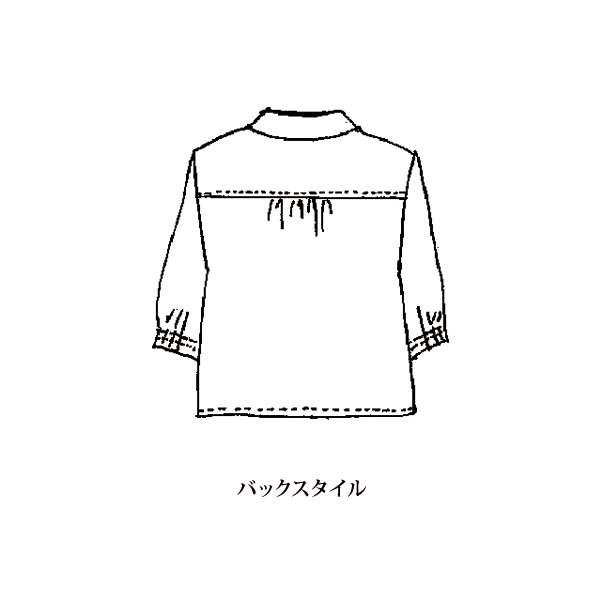 綿麻デザインブラウスジャケット