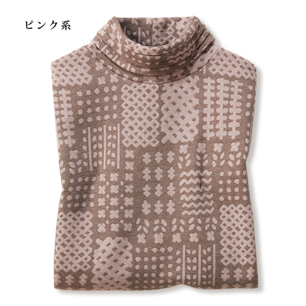 衿タック使いジャカードカットソープルオーバー