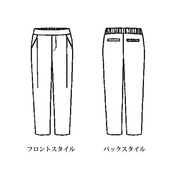 スエードタッチタック入ストレッチパンツ