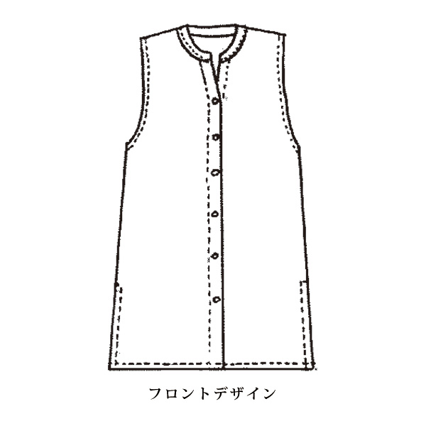 フラワープリントロングベスト