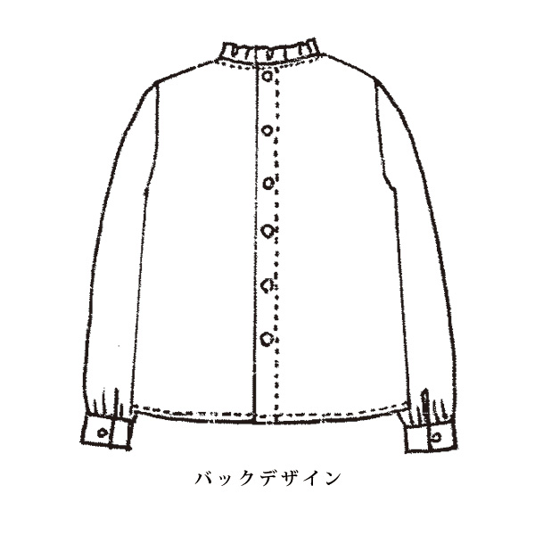 ピンタックデザインブラウス