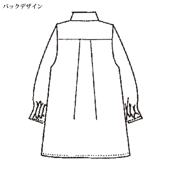 デザインロングシャツブラウス