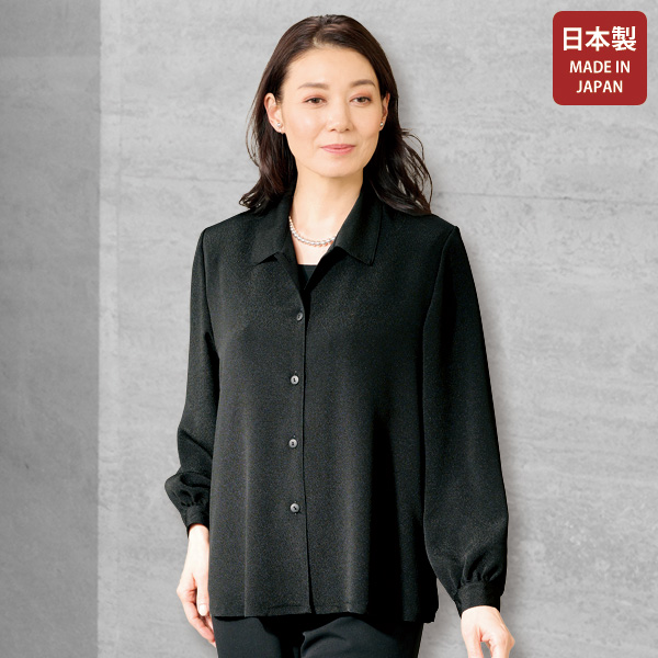 ちりめんブラックフォーマルブラウス | 京都通販ミセスのファッション ...