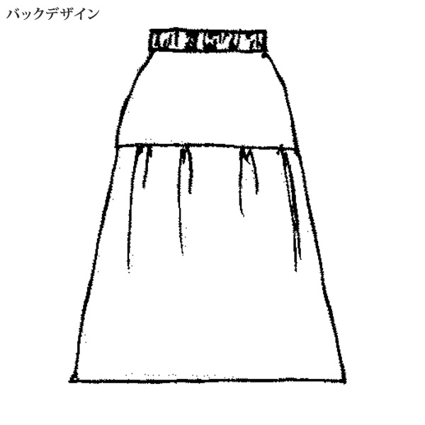 多色使い花柄ジャカードスカート
