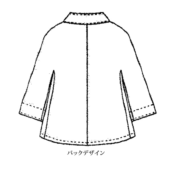 異素材使いブークレ調Ａラインジャケット / 大きいサイズ M L LL 3L