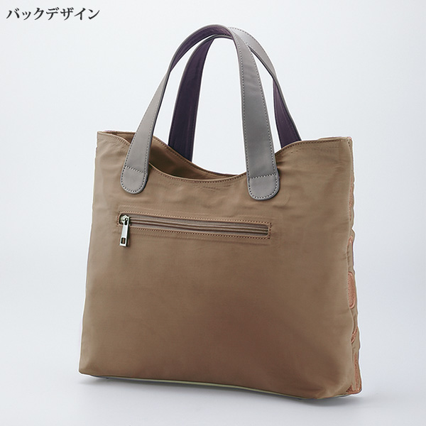 フラワーキルト刺しゅうトートバッグ