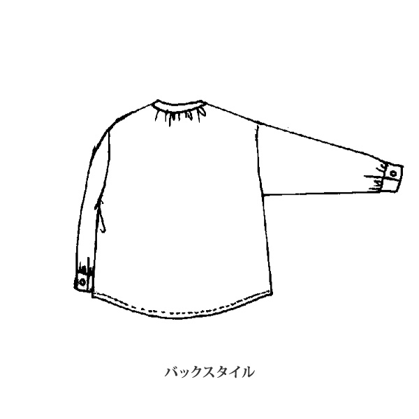 リバティプリントヨーク切替えブラウス