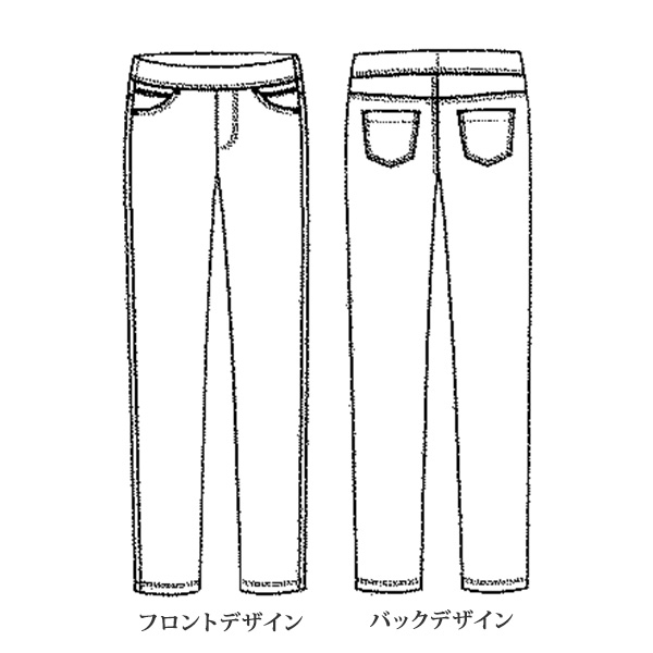 裏起毛ヘリンボーン ジャカードストレッチパンツ