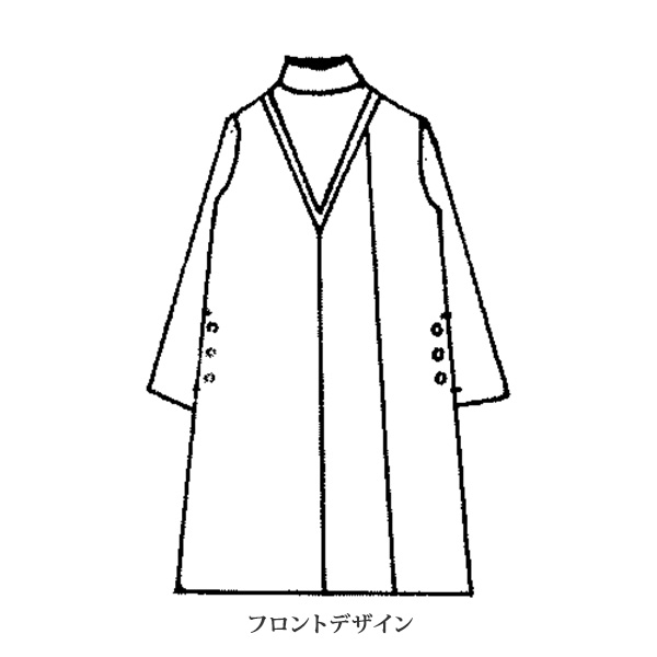 異素材切替え起毛ワンピース