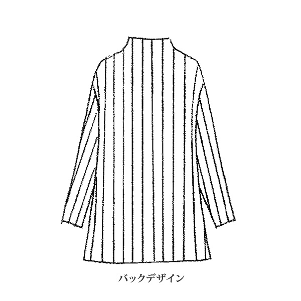 杢調デザインロングセーター