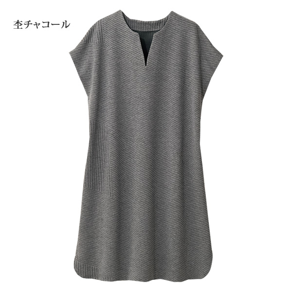 ピンタックジャカードワンピース