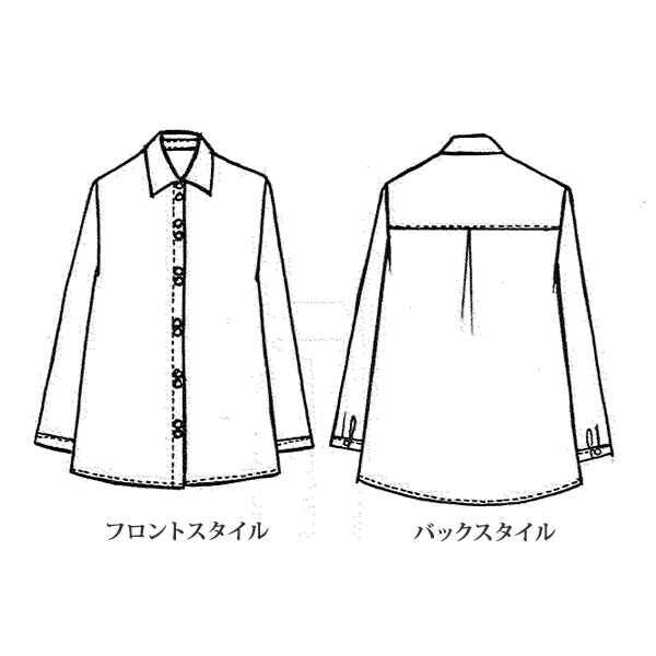 刺しゅう使いシャツブラウス