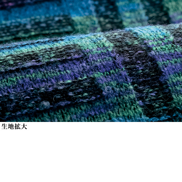 かすりジャカードニットプルオーバー