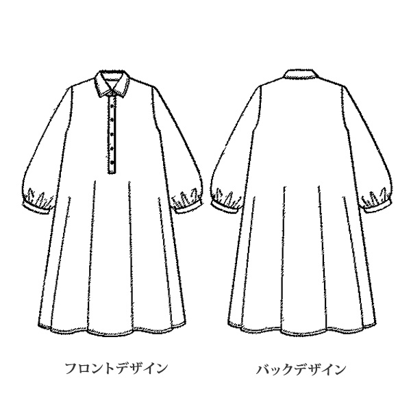 配色プリントチュニックプルオーバー