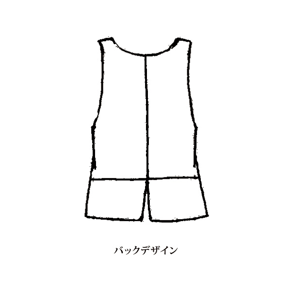 綿コーデュロイプリントベスト
