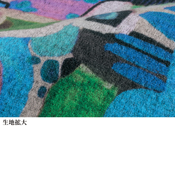 起毛プリントプルオーバー