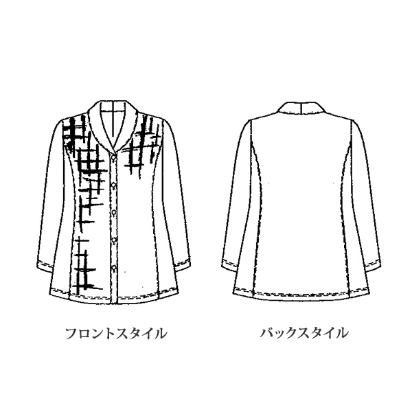 杢調切替えジャケット