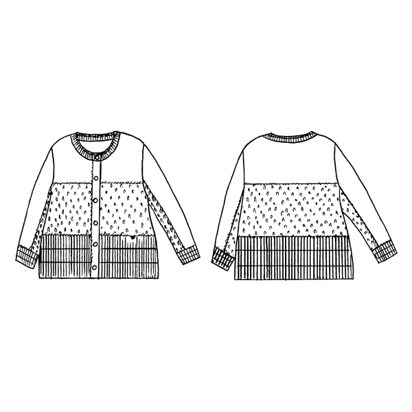透かし編みニットジャケット