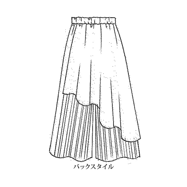スカート付風ストライプワイドパンツ